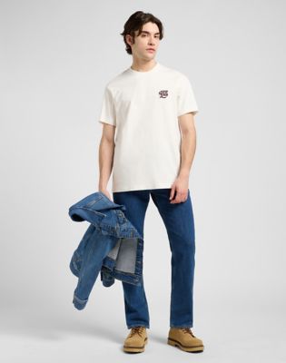 Relaxed Graphic Tee in Ecru