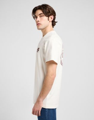 Relaxed Graphic Tee in Ecru