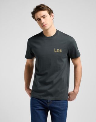 Lee Relaxed Graphic Tee Washed Black, Lee