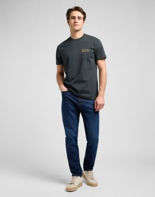 Relaxed Graphic Tee in Washed Black