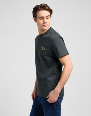 Relaxed Graphic Tee in Washed Black