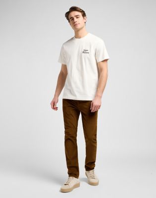 Relaxed Graphic Tee in Ecru