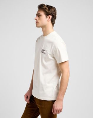 Relaxed Graphic Tee in Ecru