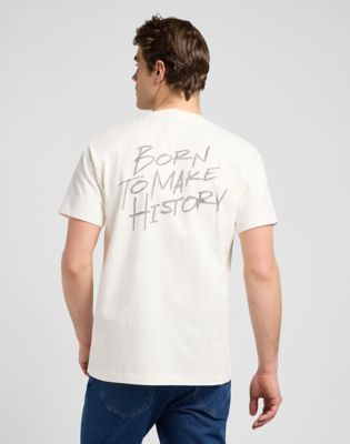 Relaxed Graphic Tee in Ecru