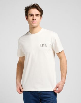Lee Relaxed Graphic Tee Ecru, Lee