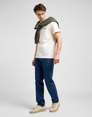 Relaxed Graphic Tee in Ecru