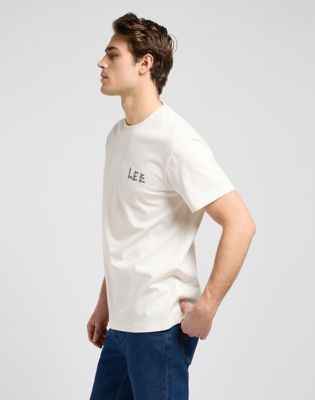Relaxed Graphic Tee in Ecru