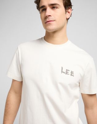 Relaxed Graphic Tee in Ecru