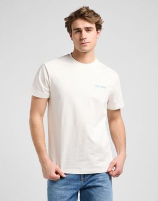Lee Relaxed Short Sleeve Graphic Tee Ecru, Lee