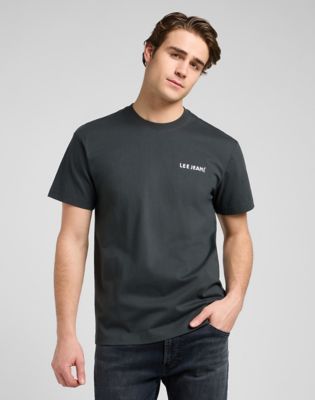 Lee Relaxed Short Sleeve Graphic Tee Washed Black, Lee