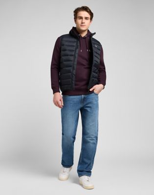 Lee Regular Stand Collar Puffer Vest Black Size XXL