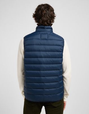Lee Regular Stand Collar Puffer Vest Rivet Navy, Lee