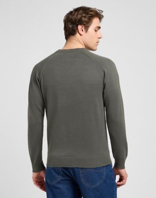 Lee Regular Clean Raglan Sweater Olive Gray, Lee