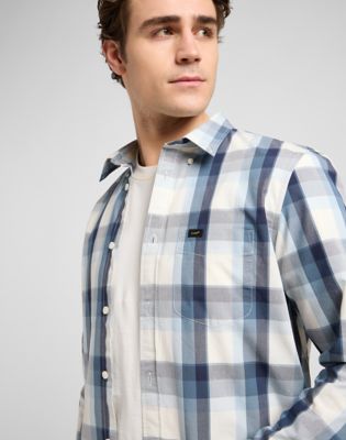 Regular Lightweight Button Down Shirt in Vintage Blue Ombre
