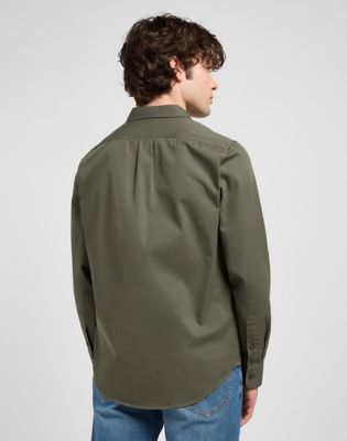 Lee Regular Patch Shirt Olive Gray, Lee