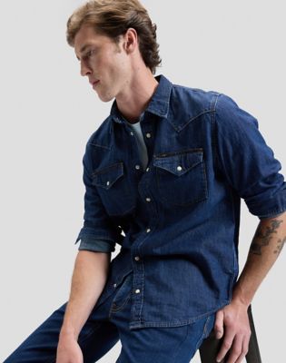 Western Regular Lightweight Shirt in Rinse