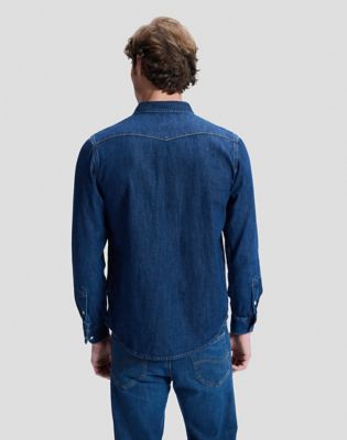 Western Regular Lightweight Shirt in Rinse