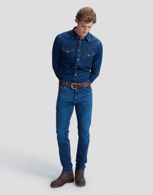 Western Regular Lightweight Shirt in Rinse