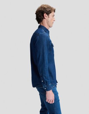 Western Regular Lightweight Shirt in Rinse