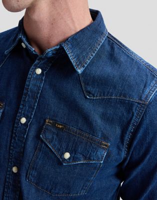 Western Regular Lightweight Shirt in Rinse