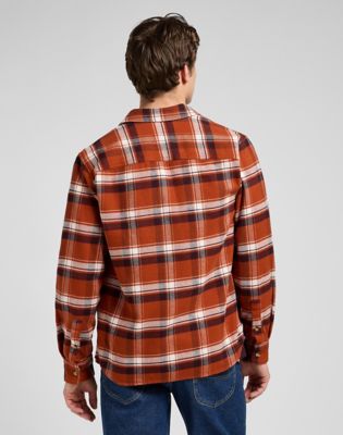 Lee Relaxed Mercantile Shirt Rusty Clay Plaid, Lee