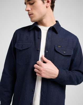 Workwear Relaxed Shirt in Indigo Jaspe alternative view 4