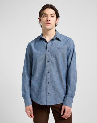 Regular Patch Shirt in Rinse