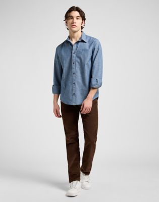 Regular Patch Shirt in Rinse