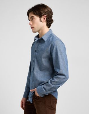 Regular Patch Shirt in Rinse
