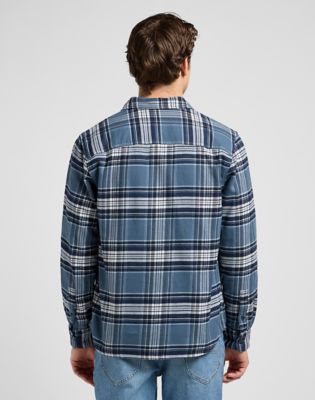Lee Relaxed Mercantile Shirt Vintage Blue Plaid, Lee