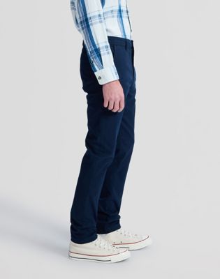 Slim Lightweight Chino Trousers in Rivet Navy alternative view 3