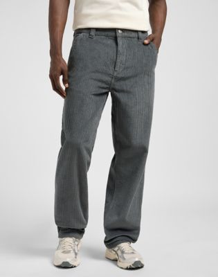 Workwear Loose Corduroy Carpenter Pant in Metal Grey