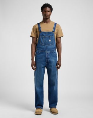 所々　Lee DUNGAREES VINTAGE OVERALLS Vintage Lee Dungarees Dark Blue Denim Button Fly Bib Overalls Size