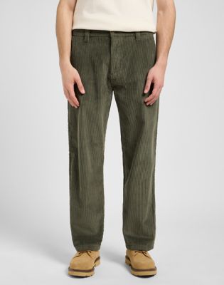 Workwear Loose Corduroy Pant in Oak Moss