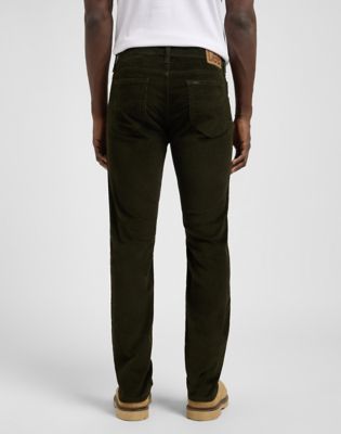 Lee Rider Slim Corduroy Pant Olive Night, Lee