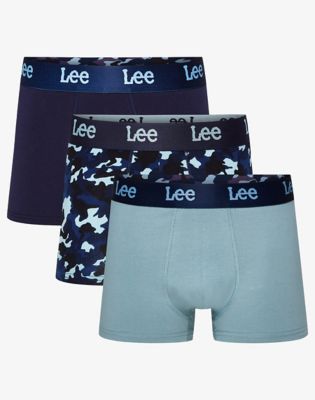 3 Pack Trunks in Grey Camo Rivet Navy