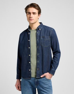 Regular Lee Button Down Shirt in Rinse