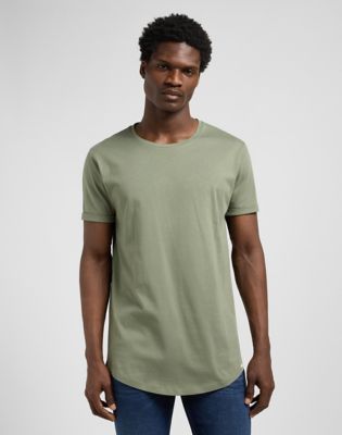 Regular Shaped Tee in Olive Stone