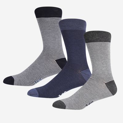 3 Pack Socks in Blue Navy Striped main view