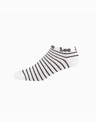 3 Pack Trainer Liners:White Striped:37-41 alternative view