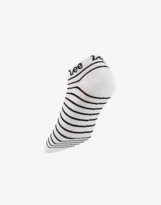 3 Pack Trainer Liners:White Striped:37-41 alternative view 2
