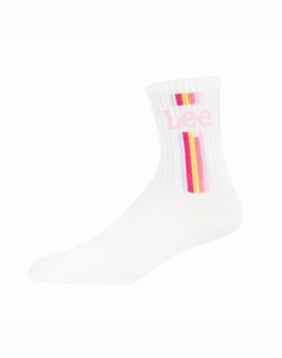 3 Pack Sports Socks:White Striped:37-41 alternative view