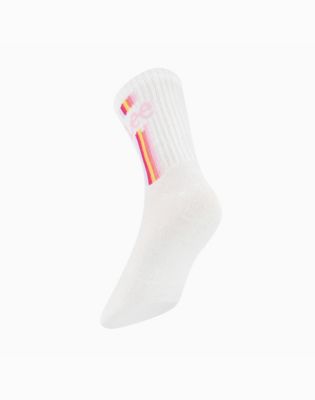 3 Pack Sports Socks:White Striped:37-41 alternative view 2