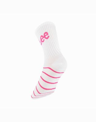 3 Pack Sports Socks:White Colored Stripes:37-41 alternative view 2