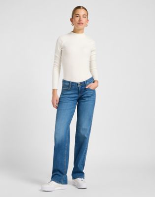 Zoe Low Rise Straight Jean in Just Blaze