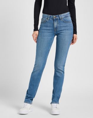 Marion Straight Jean in Cyber Blue