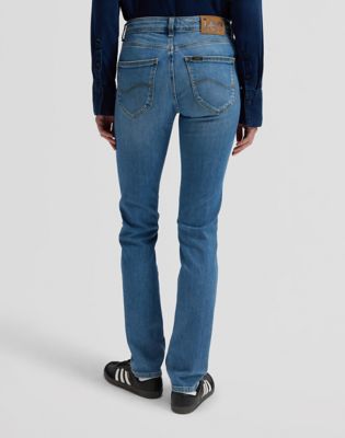 Marion Straight Jean in Cyber Blue