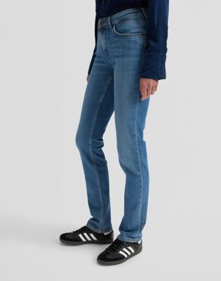 Marion Straight Jean in Cyber Blue