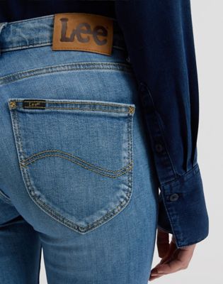 Marion Straight Jean in Cyber Blue