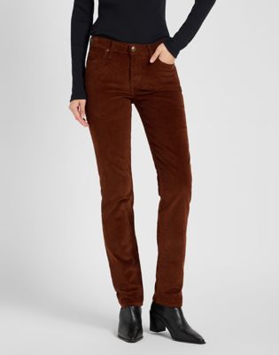 Lee Marion Straight Corduroy Pant Luxe Brown, Lee